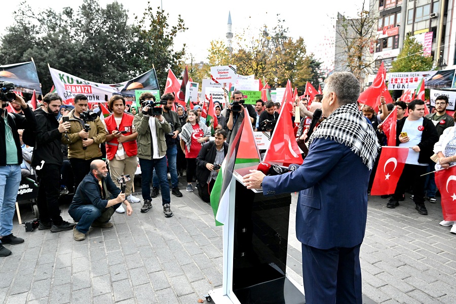 Gaziosmanpaşa'da Engelliler "Filistin İçin Engel Yok" Dedi